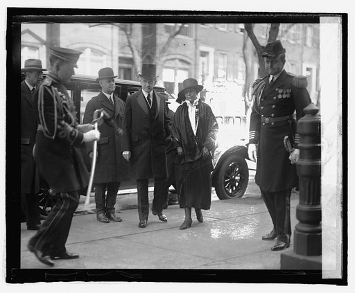 Pres. & Mrs. Coolidge attend services to late Pres. Ebert, 3/6/25