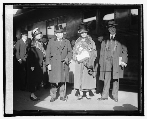 Mr. & Mrs. Kellogg and Mr. & Mrs. Hughes at station, 3/6/25