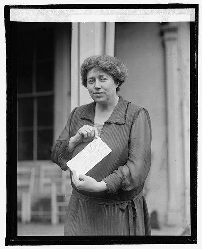 Miss Margaret Whittemore of Natl. Womens Party with Swanson check, 3/14/25