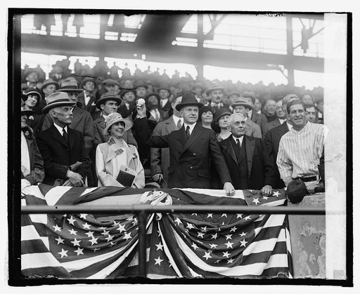 President Coolidge throwing out 1st ball, 4/22/25
