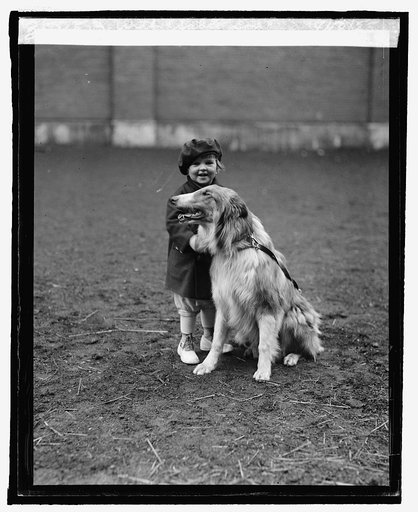 Miss Harriet Rose Sonmer with "Sable Son," 4/10/25