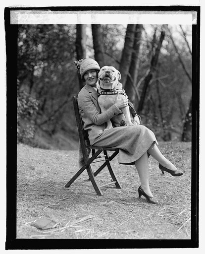 Miss Mae Esterley with Sgt. Jiggs, 4/14/25