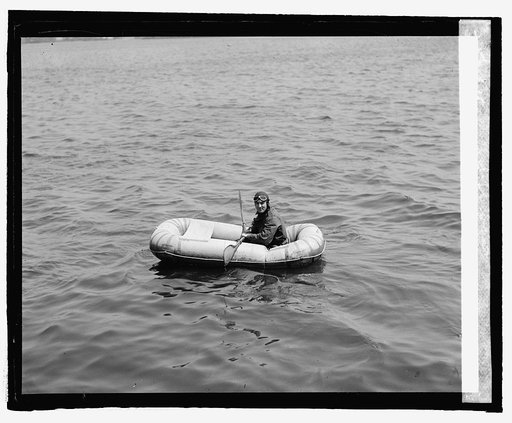 Lt. R.E. Byrd, U.S.N., in rubber life boat, [4/27/25