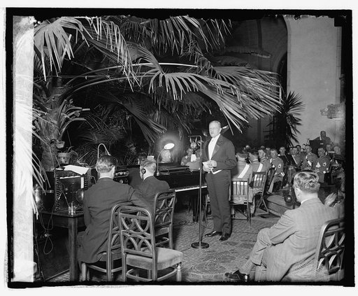 Gen. Pershing at radio at Pan American Union, 4/24/25