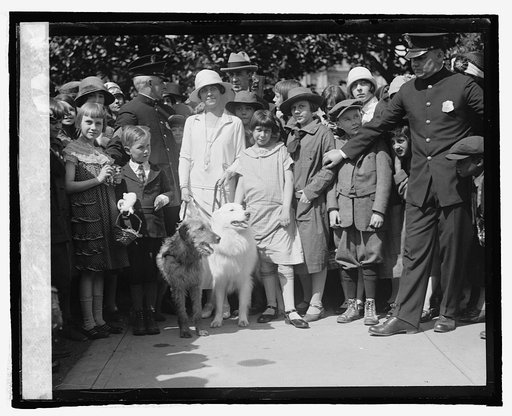 Mr. Coolidge with children, Easter Monday
