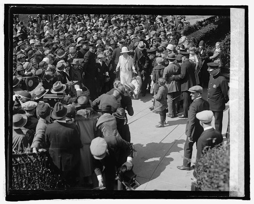 Mr. Coolidge with children, Easter Monday