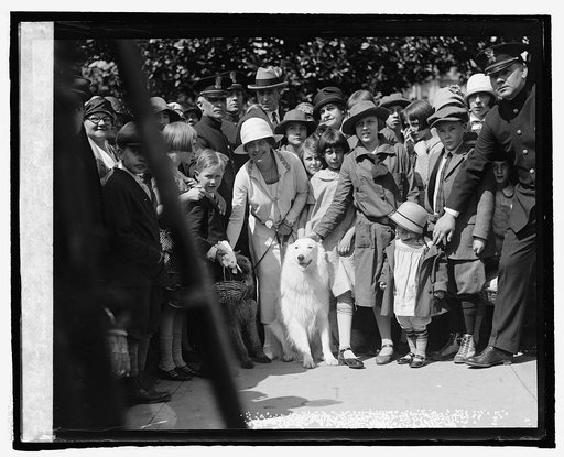 Mr. Coolidge with children, Easter Monday