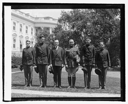 Coolidge with high school reg. officers, [5/2/25