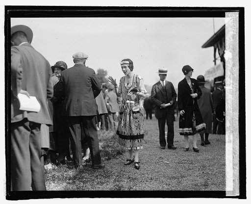 Miss Nancy Hoyt as waitress at horse show, 5/20/25
