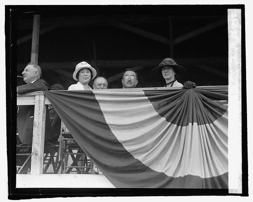 Ambassador & Mrs Matsudaira and Mrs. A. Archibald, horse show, 5/22/25