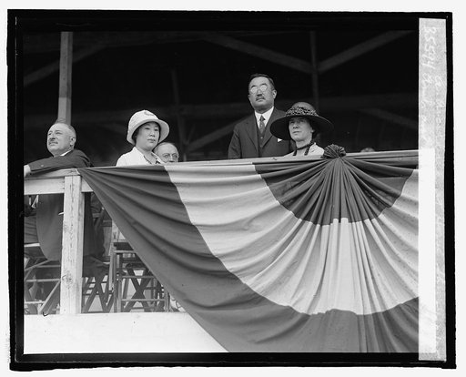 Amb. and Mrs Matsudaira and Mrs. A. Archibald at horse show, 5/22/25