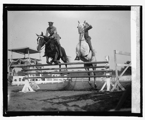 Col. Wm. Mitchell and groom at horse show, 5/20/25