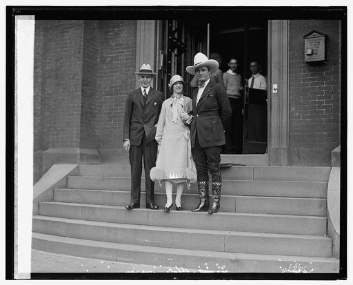 Sec. Jardine and Mr. & Mrs. Tom Mix, 5/21/25
