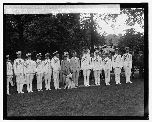 Pres. & Mrs. Coolidge with aides
