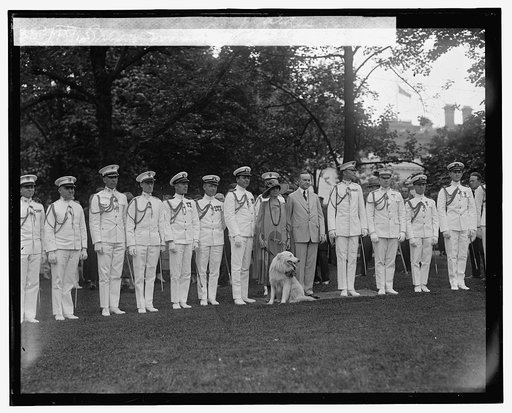 Pres. & Mrs. Coolidge with aides