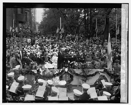 Coolidge at cornerstone laying of Jewish Community Center, [5/3/25