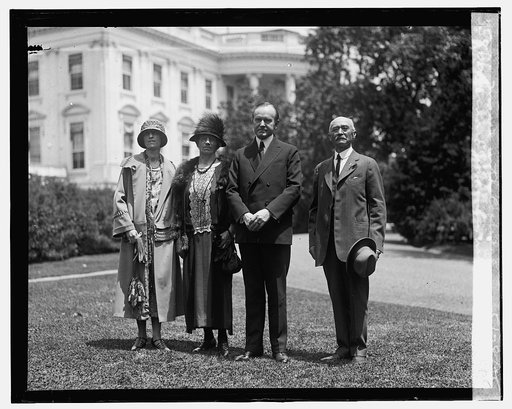 Bernard Jeddings, wife & daughter Marie with Coolidge, 5/28/25
