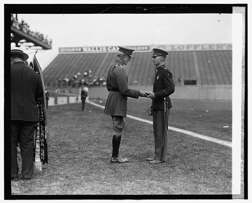 Gen. Allen and Capt. Auld of Western, competitive drill, 6/2/25