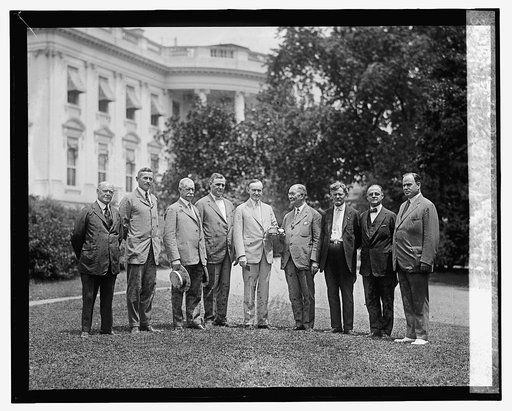 W.T. Galliher presents Coolidge with inaugural medallion, 6/19/25