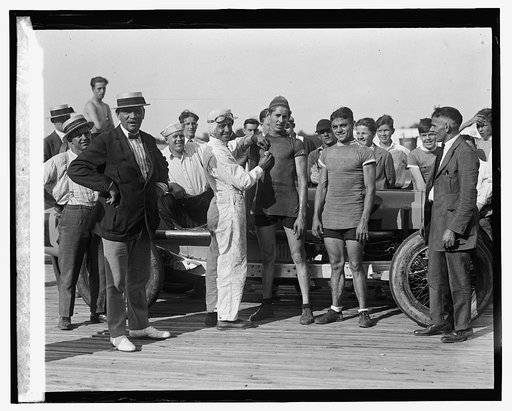 Peter De Paolo & Chas. Allen, Laurel bicycle races, 7/18/25