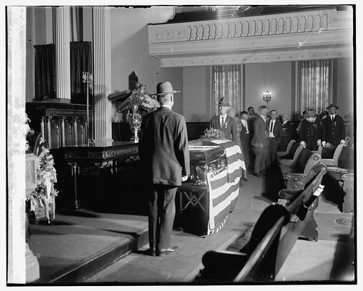 Body of Bryan lying in state at N.Y. Ave. Pres. church, 7/30/25