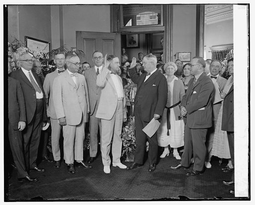 Harry New swearing in R.S. Regan as 3rd Asst. P.M.G., 8/1/25