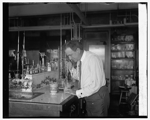 Dr. W.W. Skinner testing sauerkraut at Ag. Dept., 8/29/25