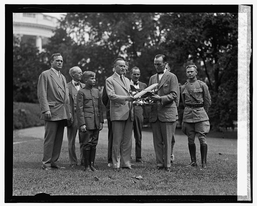 Capt. Ed. Rickenbacker & group invite Coolidge to attend N.Y. Air Races, 9/14/25