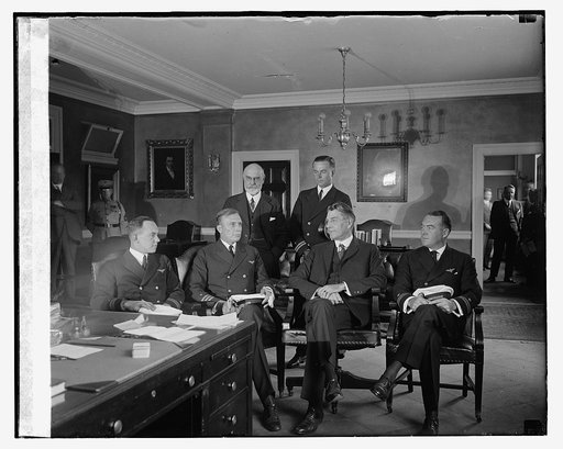 Sec. Wilbur with Com. Rogers & crew of P.N.A., [9/30/25
