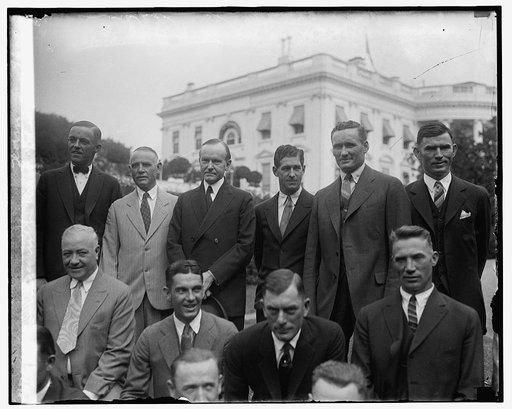 Coolidge with Wash. Baseball team, 9/28/25