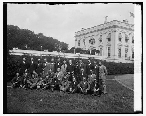 Coolidge with Wash. Baseball team, [9/28/25