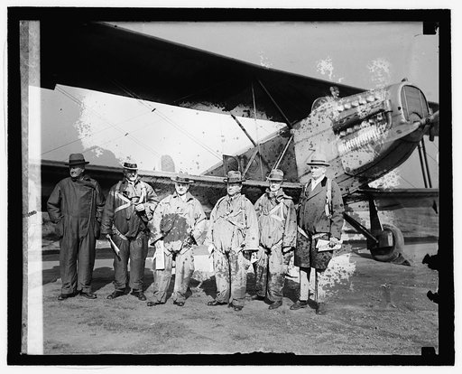 Members of Special Aviation Board leaving for air races, [10/8/25