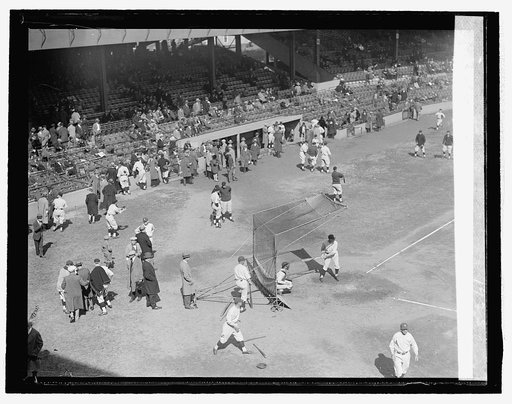 Batting practice, World Series, 1925