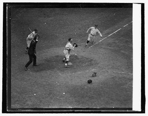 Stanley Harris out at home on attempted double steal 7th, 10/11/25