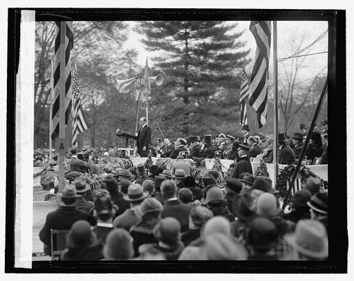 Pres. Coolidge at unveiling of Gen San Martin Statue, 10/28/25