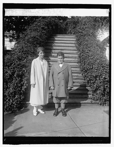 Mrs. Coolidge & Joe Nevin, Wash., typical boy, 10/31/25