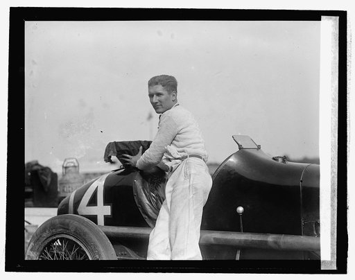 Bob McDonogh, winner of 250 mile auto race, [10/26/25