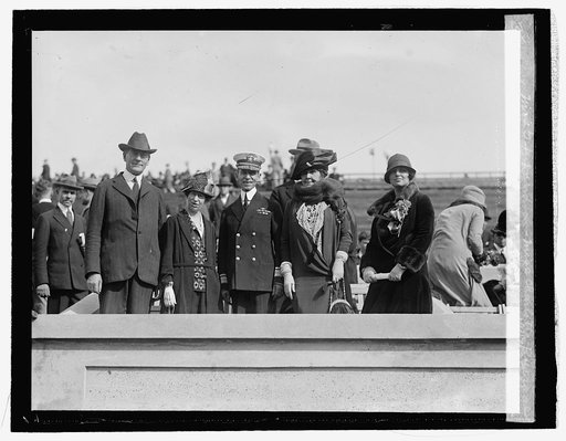 Sec. Wilburn, Mrs. Wilburn, Adm. Nulton, Mrs. G.A. Davidson, Miss Charlotte Burrage, 10/17/25