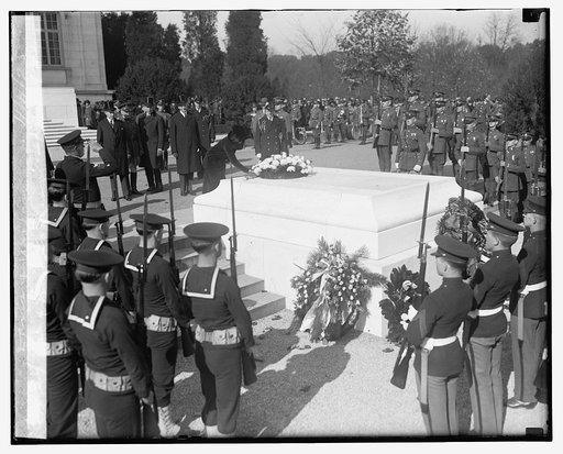 Pres. & Mrs. Coolidge, Dwight Davis & Wilbur, 11/11/25