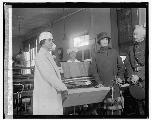 Mrs. Coolidge & Mrs. Dwight Davis at Walter Reed, 12/4/25