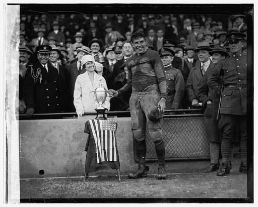 Mrs. Coolidge & Lt. McQuade, Marine - Fort Benning game, [11/21/25