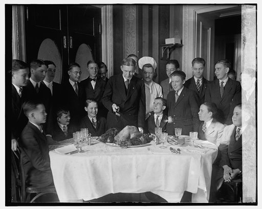 Dawes giving Xmas dinner to Senate pages, 12/23/25