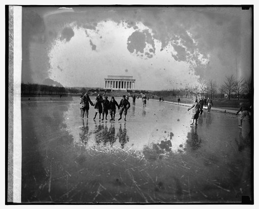 Reflection Pool, ice skating, 12/28/25