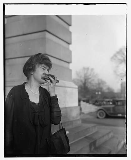 Rep. Edith Nourse Rogers with pie, [1/7/26