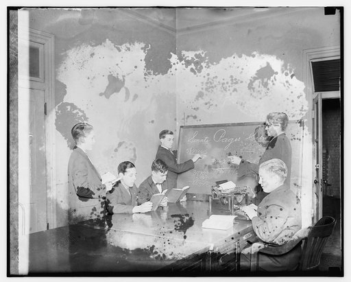 Senate pages at school in Capitol, 1/18/26