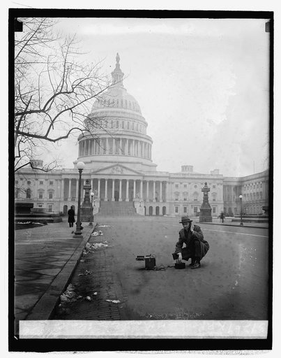 K.P. Royce of Graybear Elec. Co. making survey of noises, 2/18/26