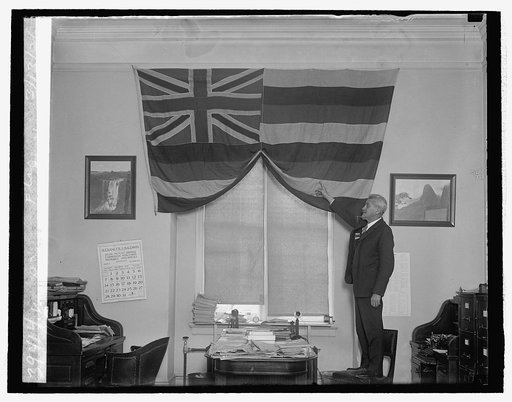 Wm. P. Jarrett with Hawaiian flag, 3/13/26