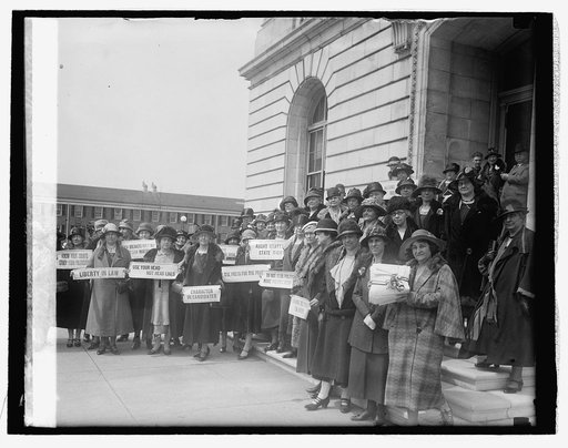 Women from New Jersey at Capitol to prohibition hearing, 4/12/26