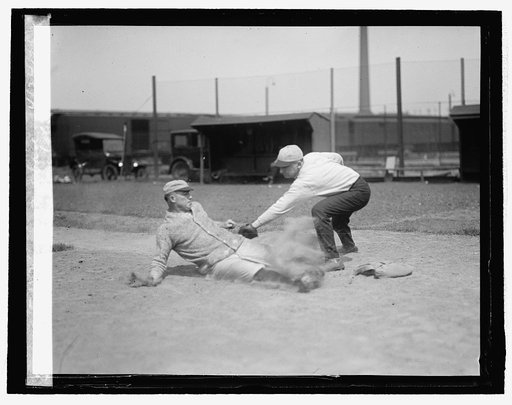 Rep. T.S. McMillan (sliding) Rep. F.M. Vinson, 3rd base, 4/24/26