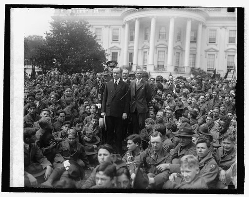 Coolidge with Boy Scouts